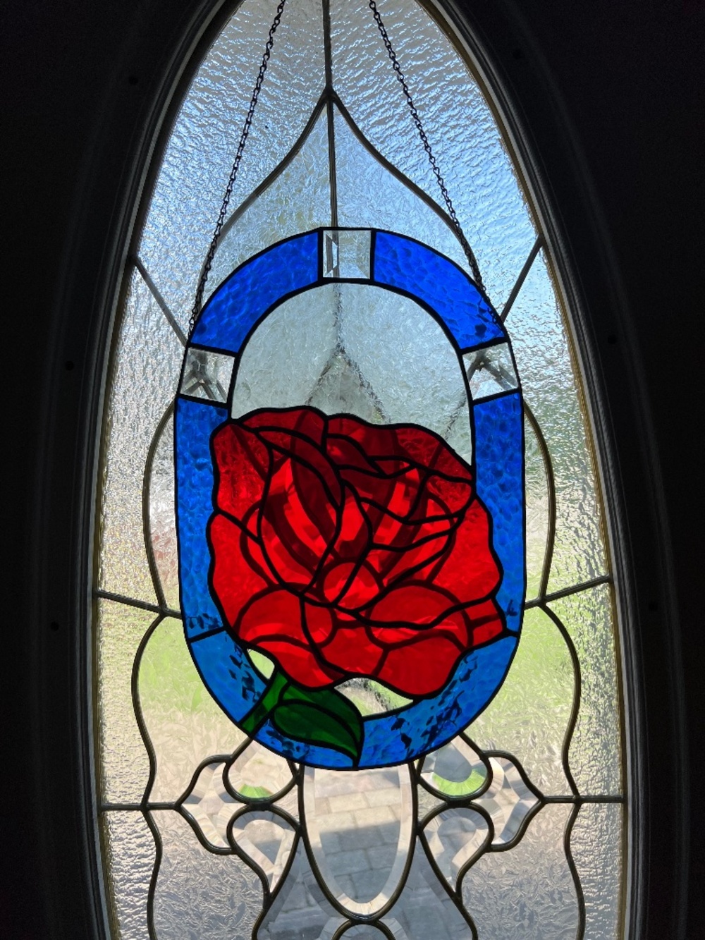 Stained glass rose